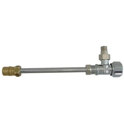 RUBINETTO A SQUADRA X CASSETTA WC + CANNA  OTTONE NICHELATO 1/2M