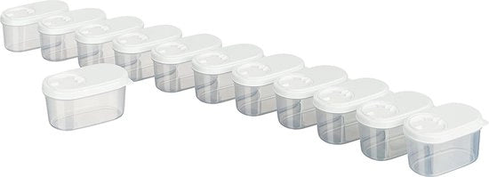 12 contenitori di erbe 140ml, scatole di seme, scatole di stock, diverse collezioni di alta qualità austriaca.