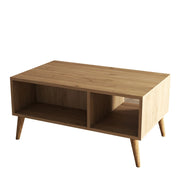 Tavolino in legno "Exxen" - 90 x 41 x 54 cm - Marrone