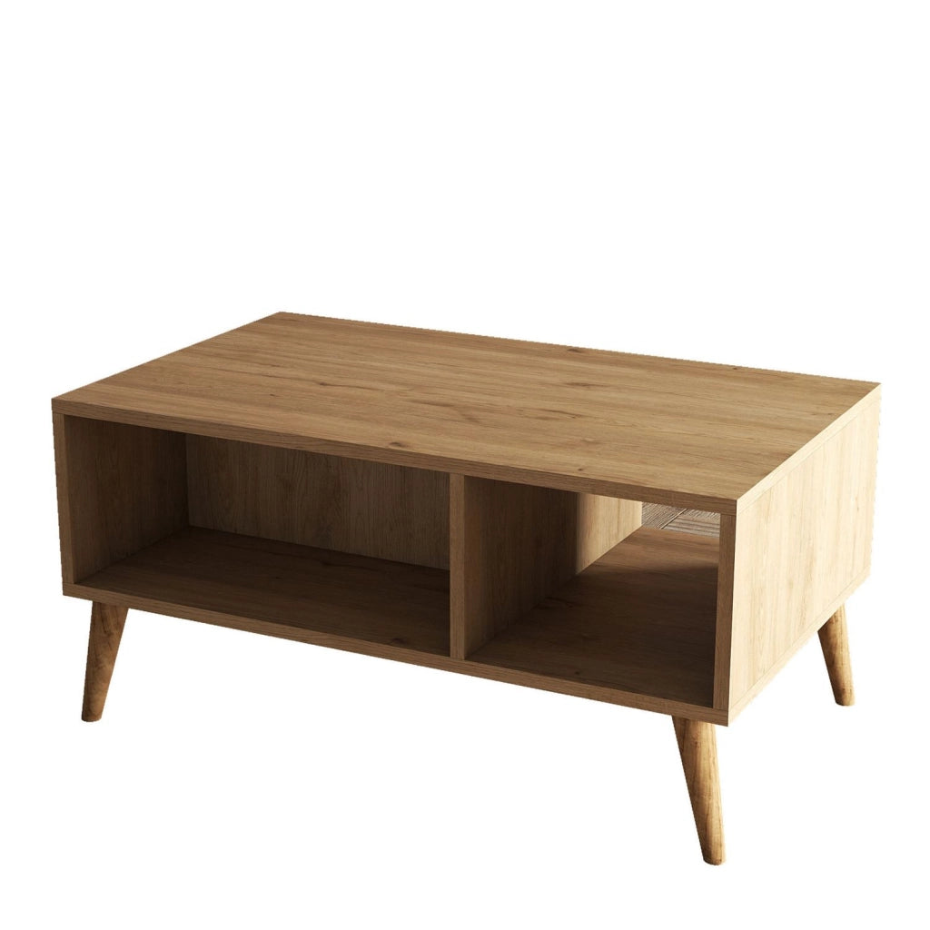 Tavolino in legno "Exxen" - 90 x 41 x 54 cm - Marrone