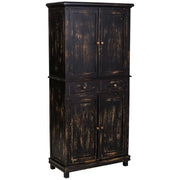Armadio in legno nero fatto a mano 85x40x180h cm