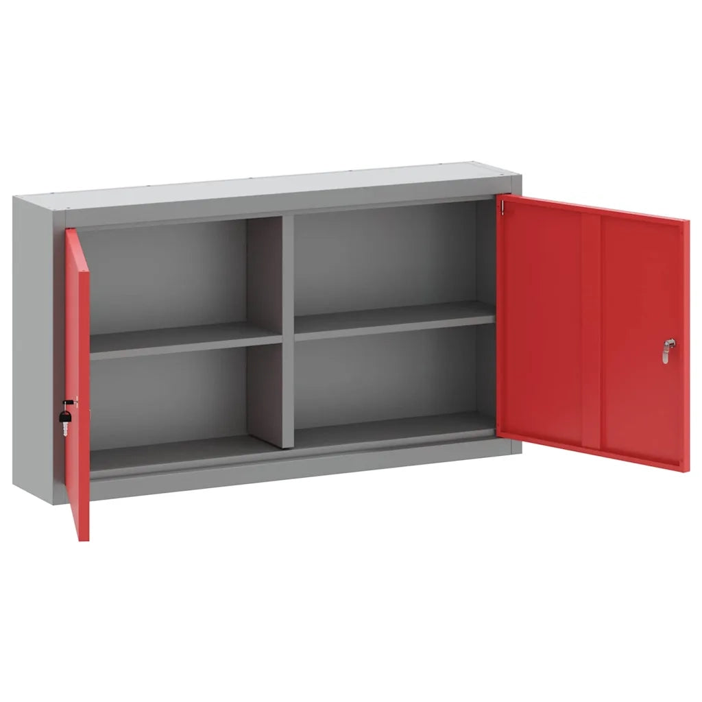 Mobile per attrezzi con blocco Rosso e Grigio 100 x 20 x 55 cm CFW2677725