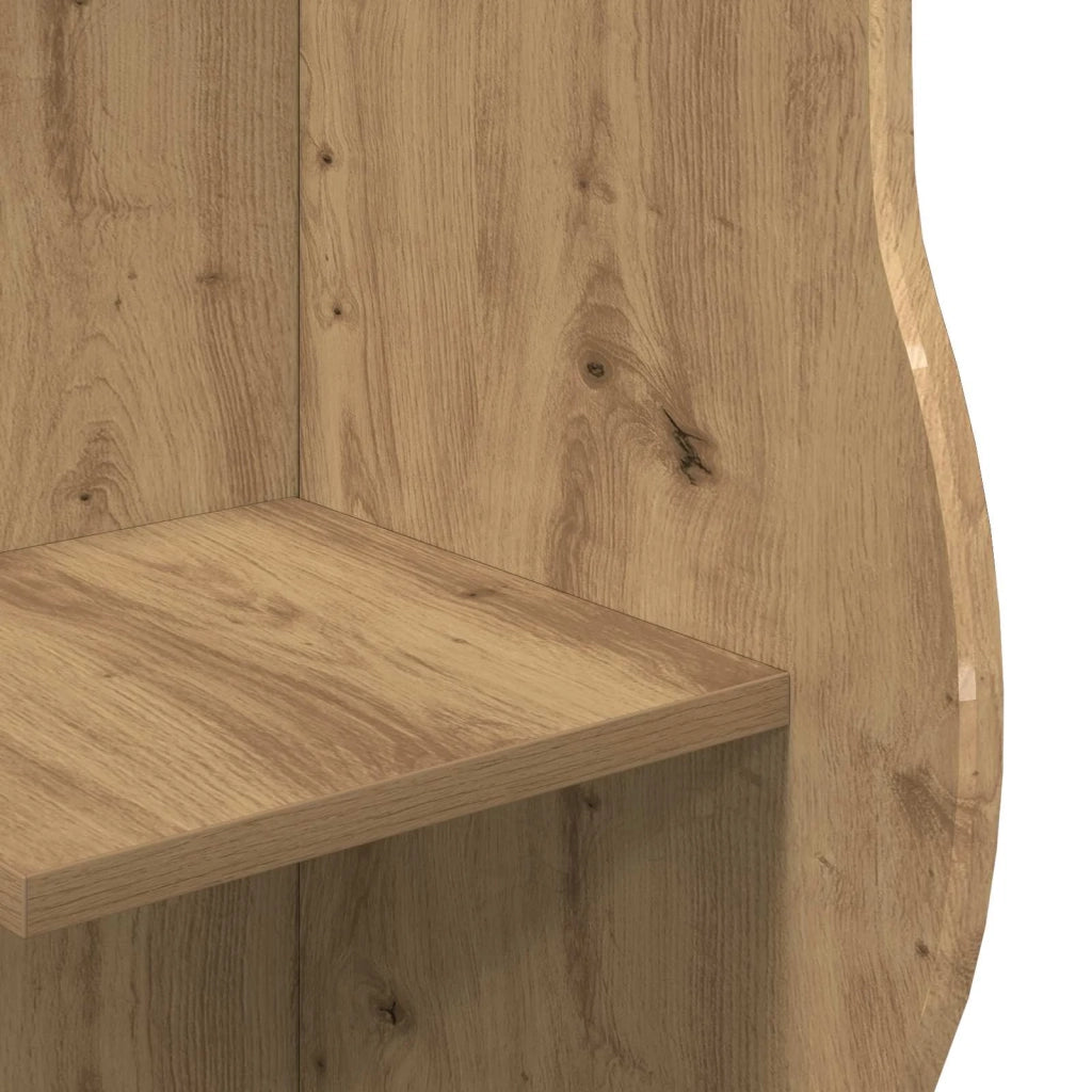 Mensola | Ripiano | Scaffale angolare Rovere Artigianale 34 x 33 x 102 cm