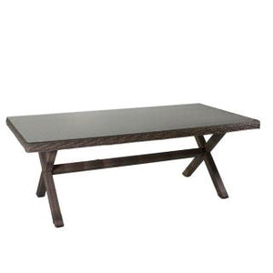 Tavolo da Giardino 200x100xh72 cm in Polyrattan Baltimora Grigio