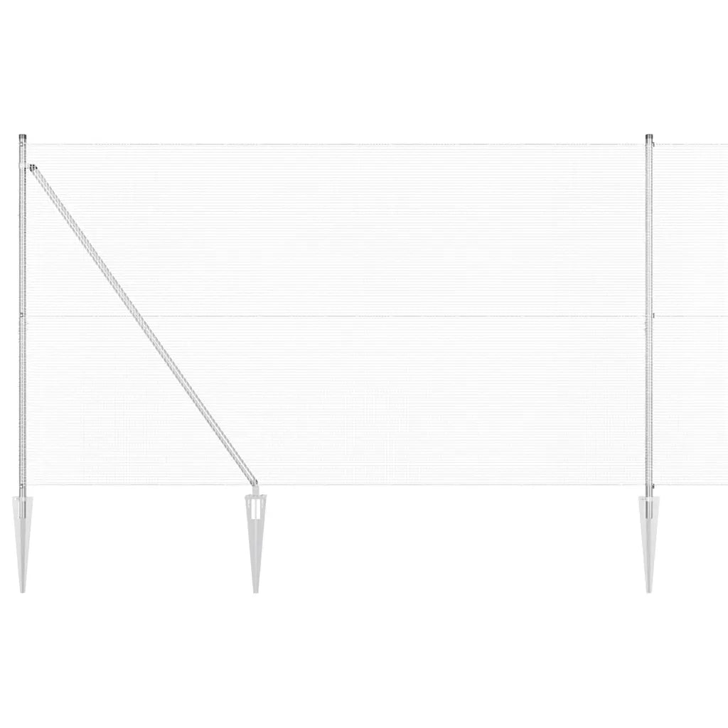 Palo della recinzione Argento 10 x 1,6 m (maglia 12 x 12 mm)