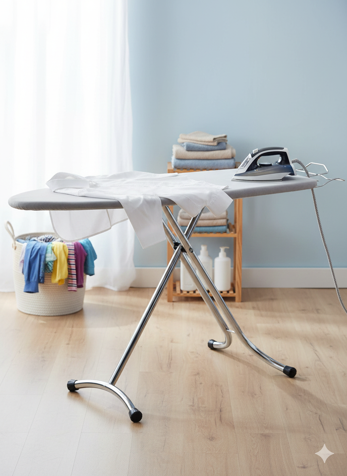 Asse da Stiro Salvaspazio Relax Plus 123x39 cm Gambe Triple Altezza Regolabile in Acciaio