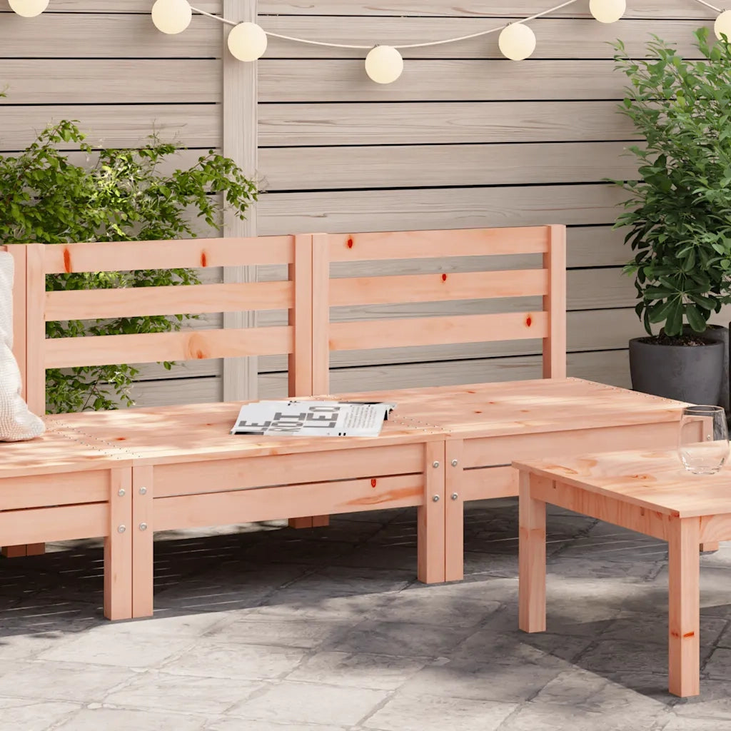 Divano da esterno-Divani Senza Braccioli da Giardino 2pz Legno Massello Douglas