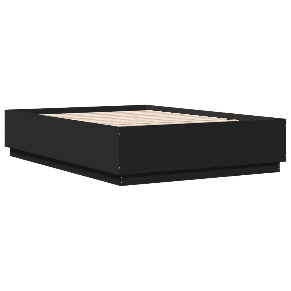 Giroletto con LED senza Materasso-Struttura Letto Nero 150x200 cm 255323