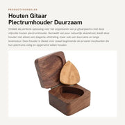 Houder per plettro in legno - Scatola di conservazione per plettri per chitarra - In legno di acacia duraturo - Antiscivolo - Protezione efficace - Lunga durata - Scatola per plettri