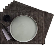 Set di 6 mattonelle da tavola in PVC - dimensioni 33 x 45 cm - resistente al calore e antiscivolo - lavabile e idrorepellente - beige marrone