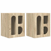 Set di 2 Comodini | Armadio da Notte | Mobiletto da notte Rovere Sonoma 40 x 35 x 50 cm Legno multistrato