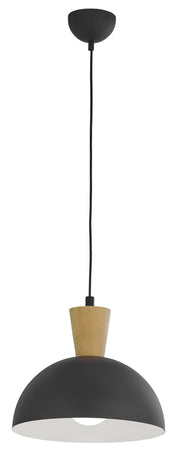 Lampada a sospensione loft cupola nero/bianco E27 Jupiter