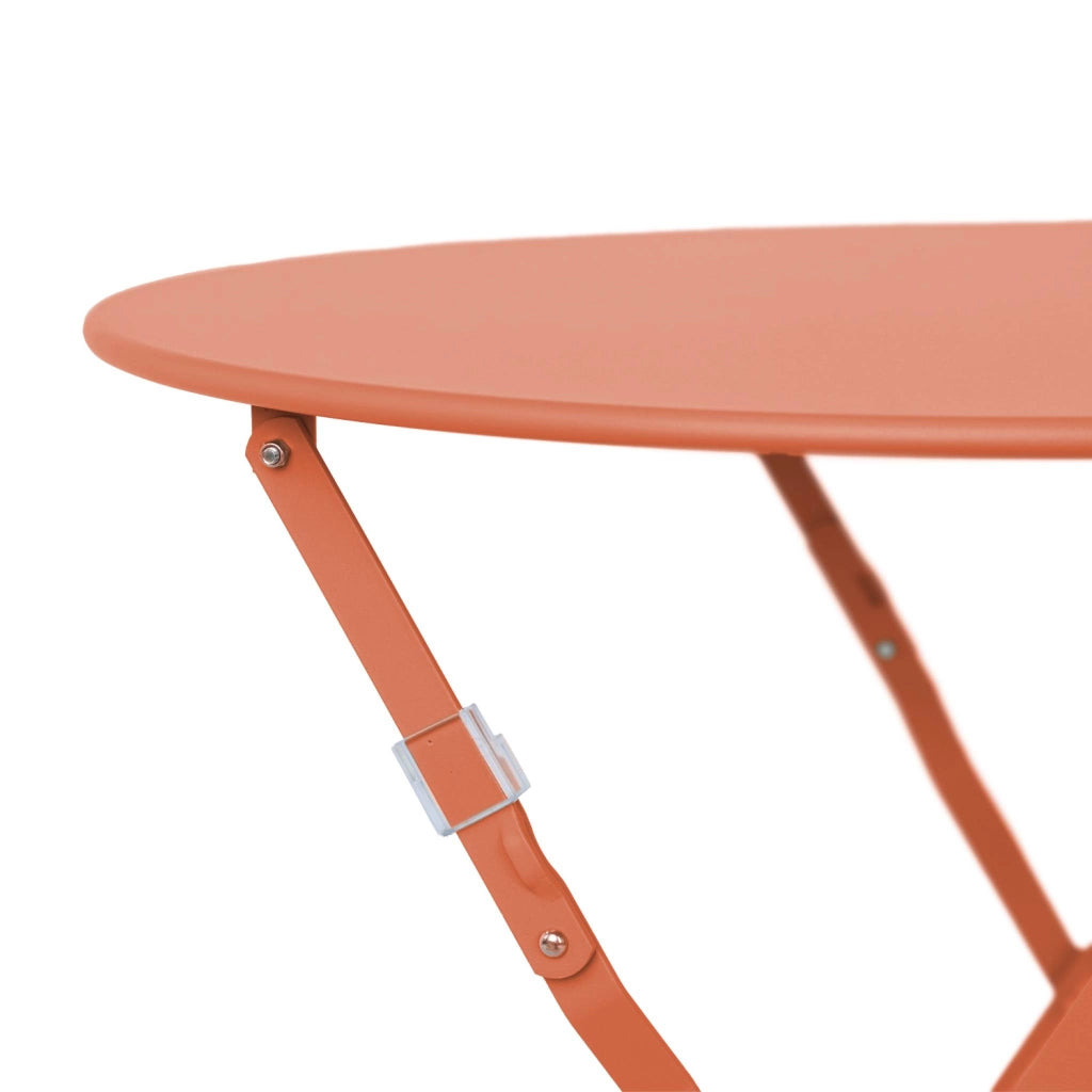 Set tavolo da giardino bistrot pieghevole in acciaio con 2 sedie,