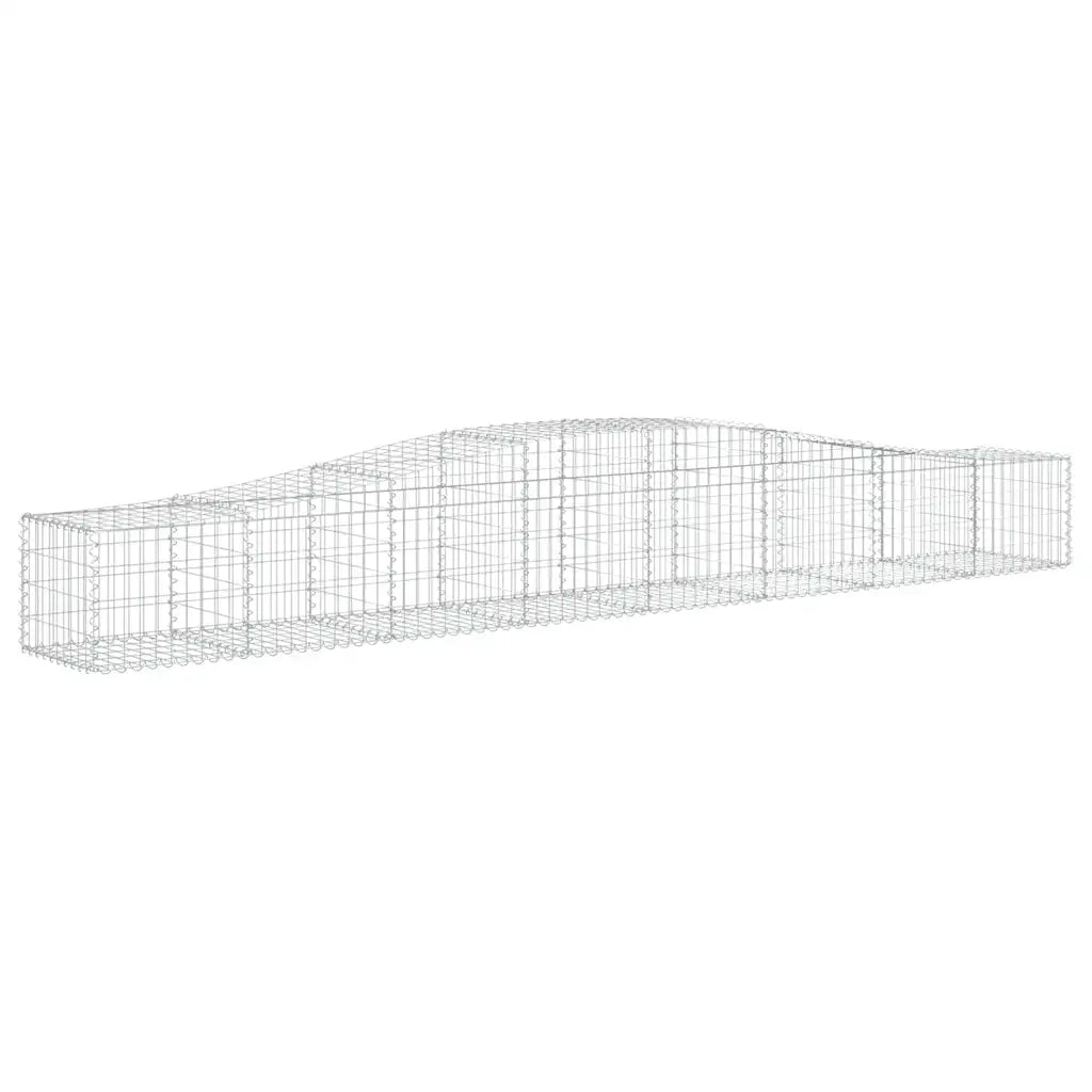 Cesti Gabbioni ad Arco 5 pz 400x50x40/60 cm Ferro Zincato 3145920