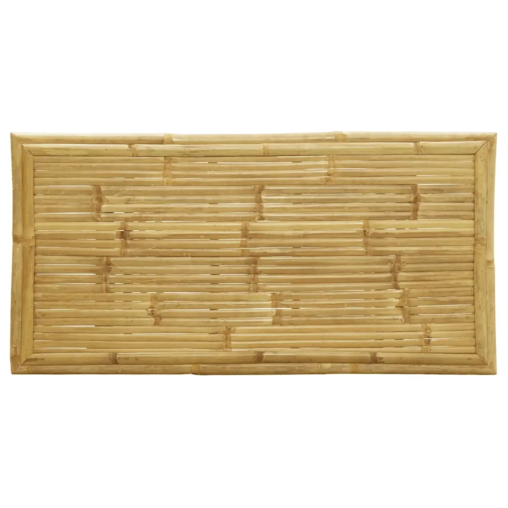Set da Bistrot Pieghevole 5 pz | Set Salotto da Giardino Cuscini Bianco Crema in Bamb¨´