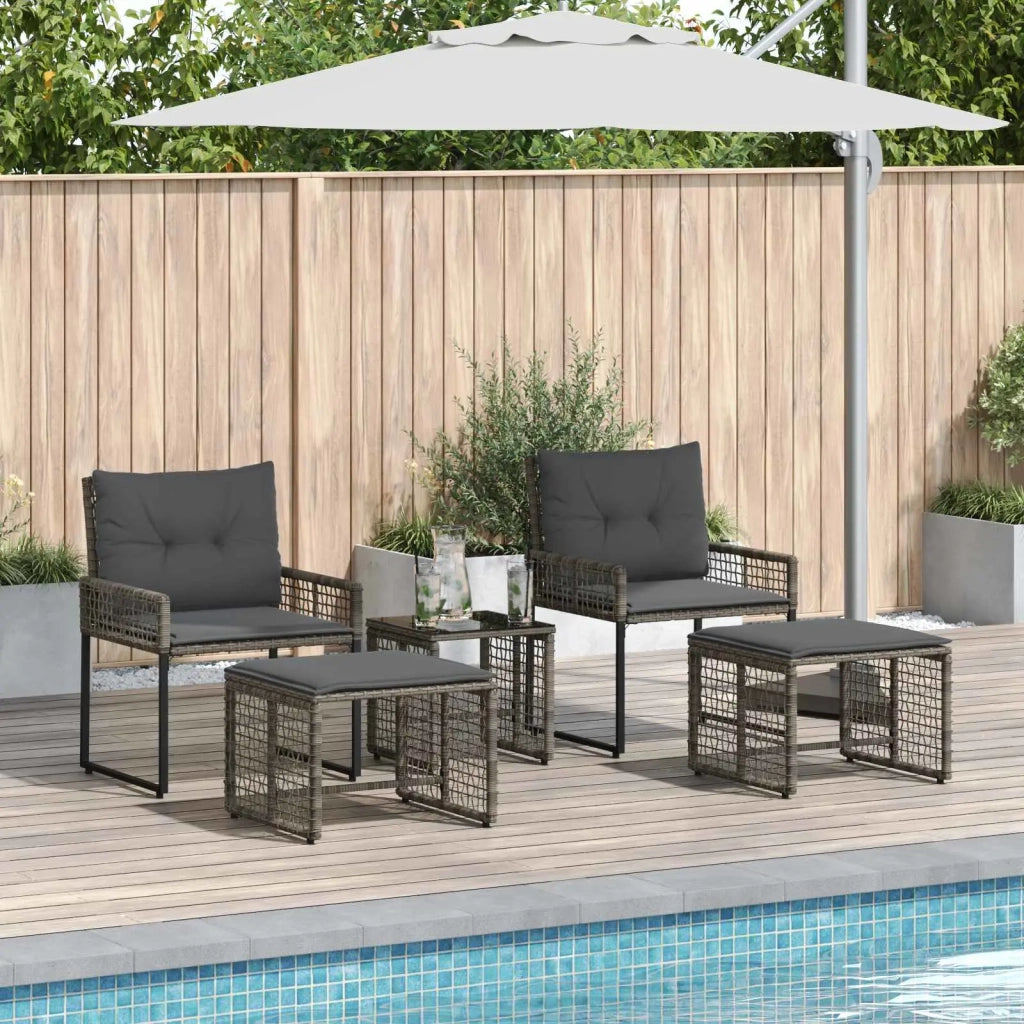 Set di Mobili da Esterno con cuscino 5 pcs Grigio 42025171