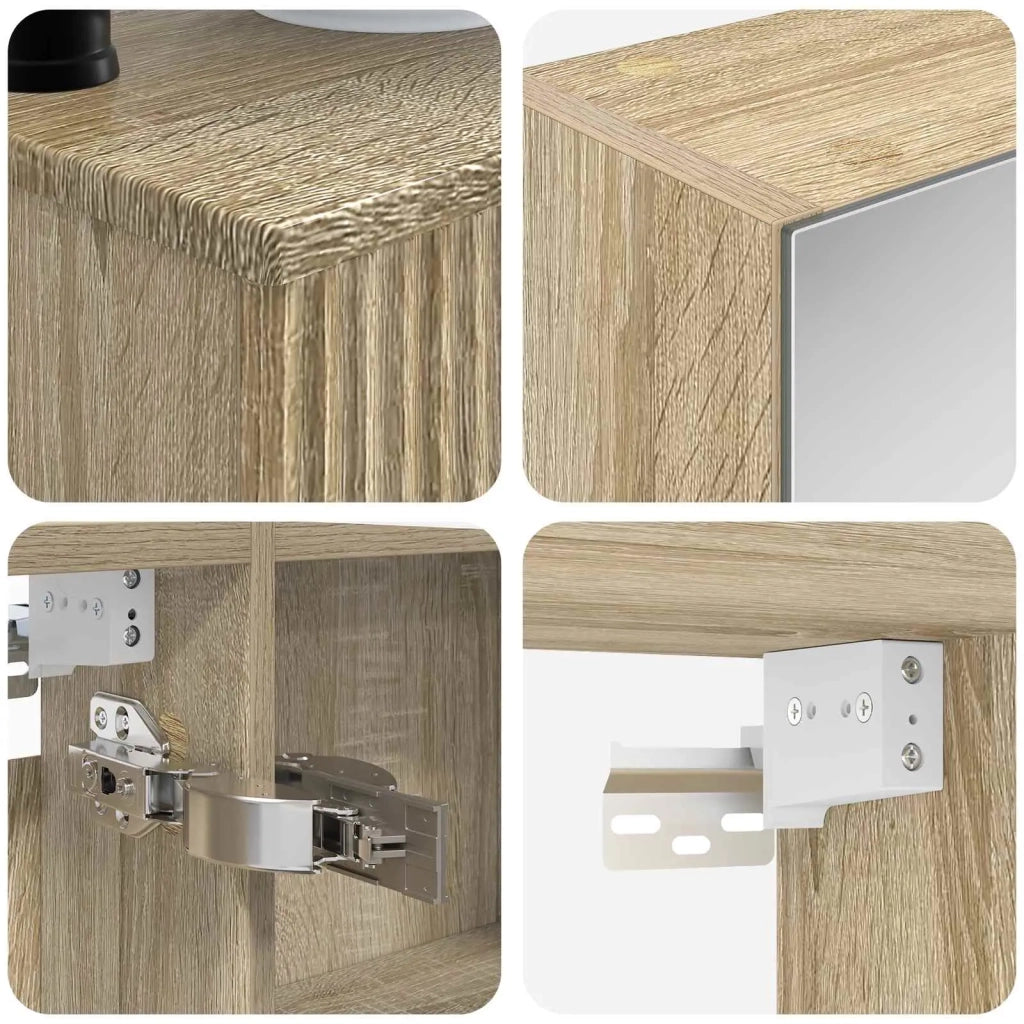 Set di mobili per il bagno 6 pcs Rovere Sonoma 3407129