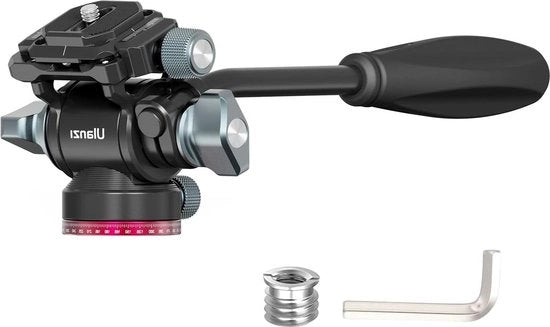 Testa Fluida per Stativo Fotografico - U-170 Mini Testa di Regolazione - Piattaforma di Rilascio Arca Swiss - Attrezzatura Cinematografica Leggera - Stativo Fotografico Professionale per Fotocamere DSLR