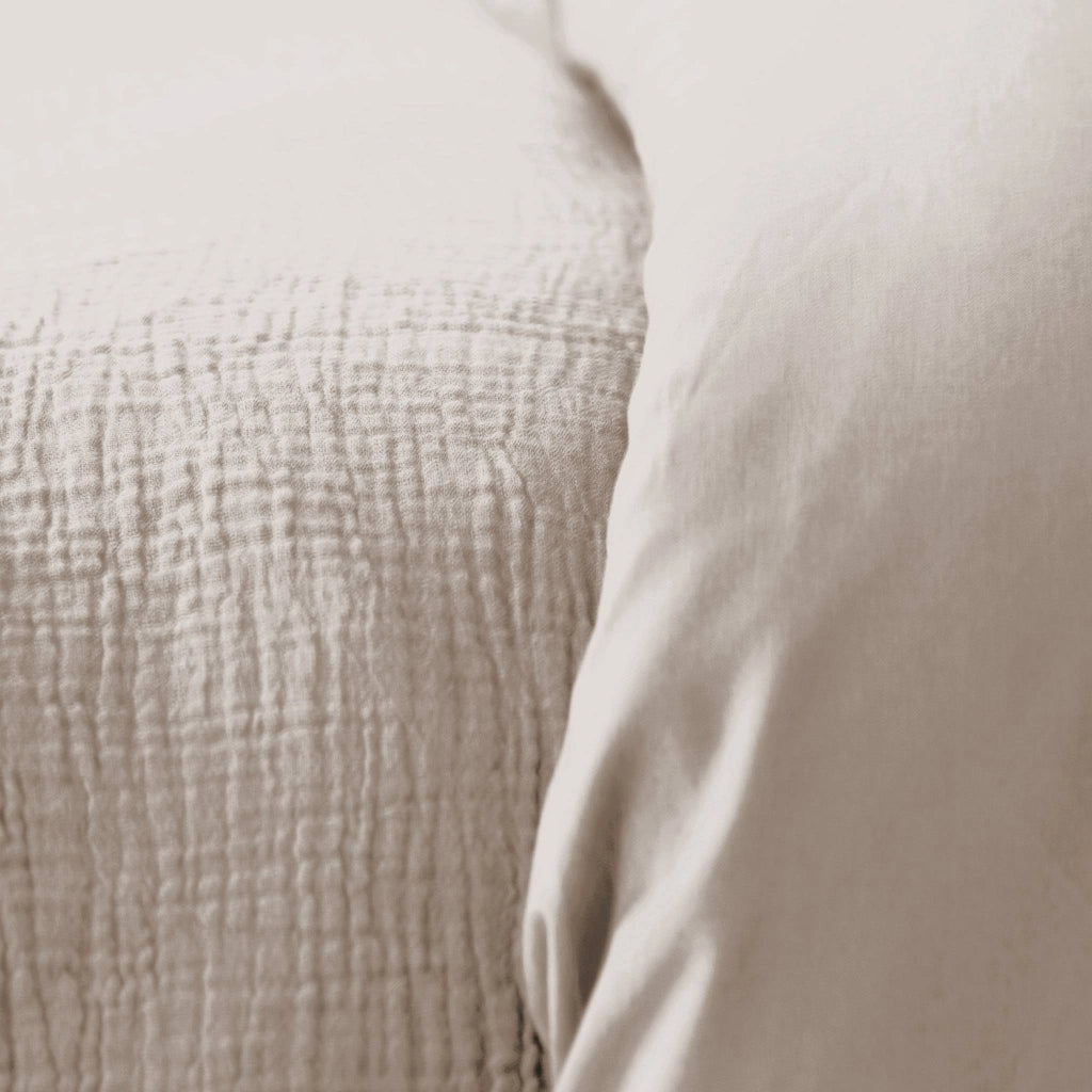 Set biancheria da letto di cotone color ciottolo