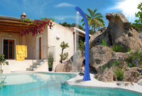 Doccia Solare da Esterno Giardino 20L Miscelatore e Lavapiedi Arkema Happy One Dove Gray