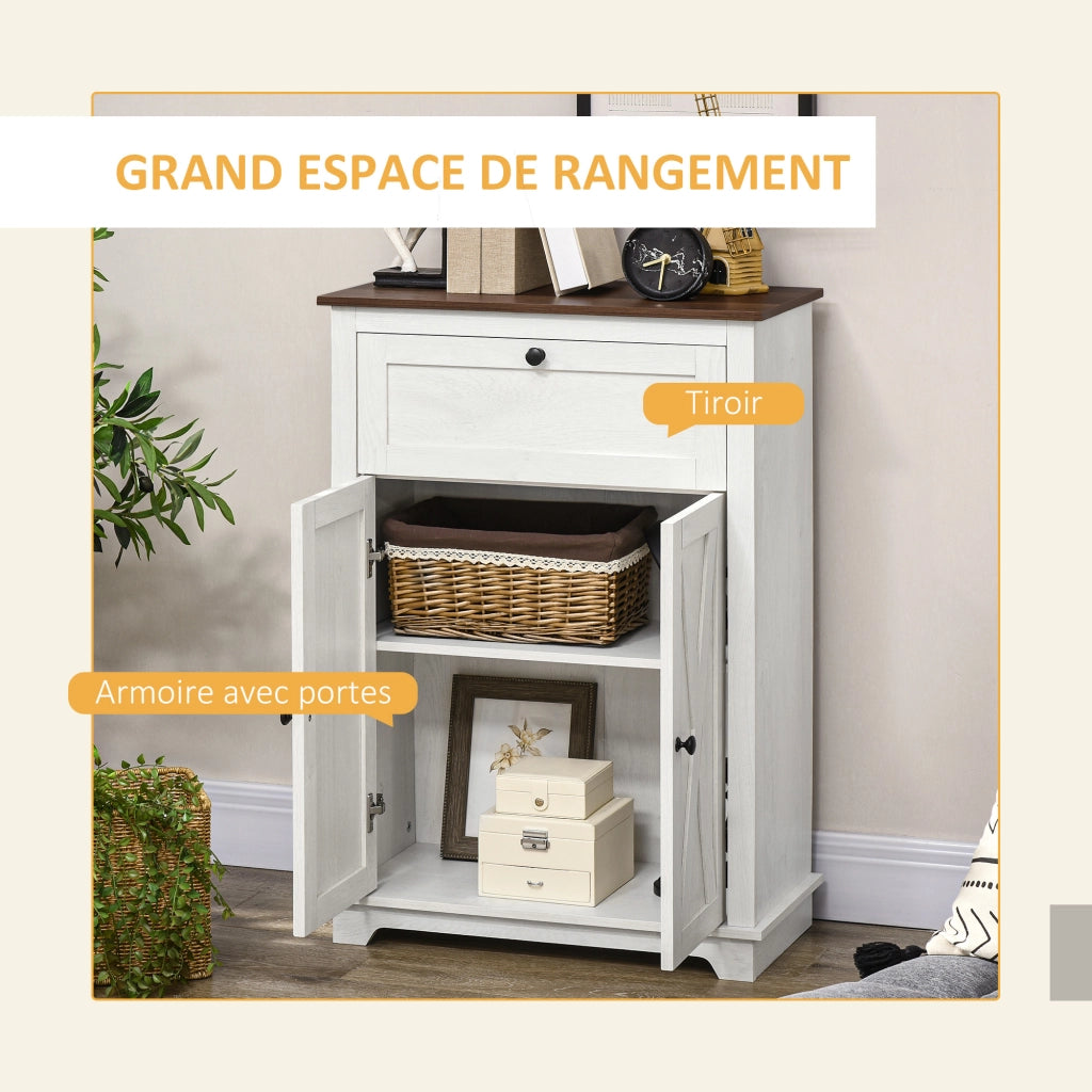 Buffet con 2 ante e cassetto ¨C zephmum ¨C 60x30x87,5 cm