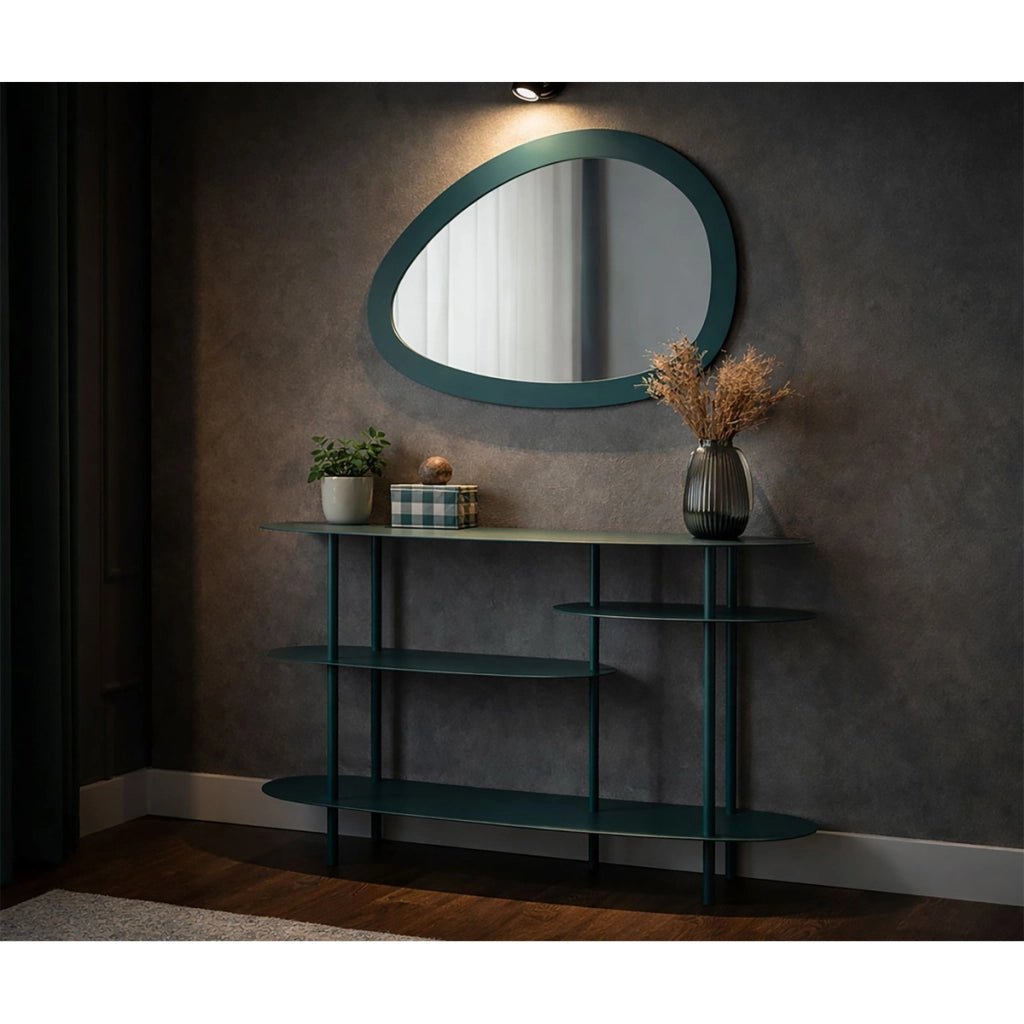 Tavolo Consolle VKH1104, Beige, Metallo, 118x34x82 cm