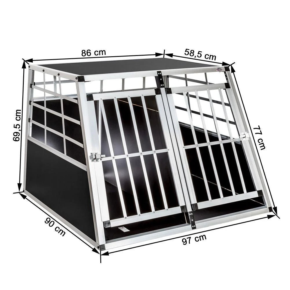 Gabbia doppia per il trasporto di cani con schienale dritto 97 x 90 x 69,5 cm 3708144/2