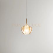 Vetro 1 luce E27  Ambra Trasparente d.20cm rosone acquistabile separatamente