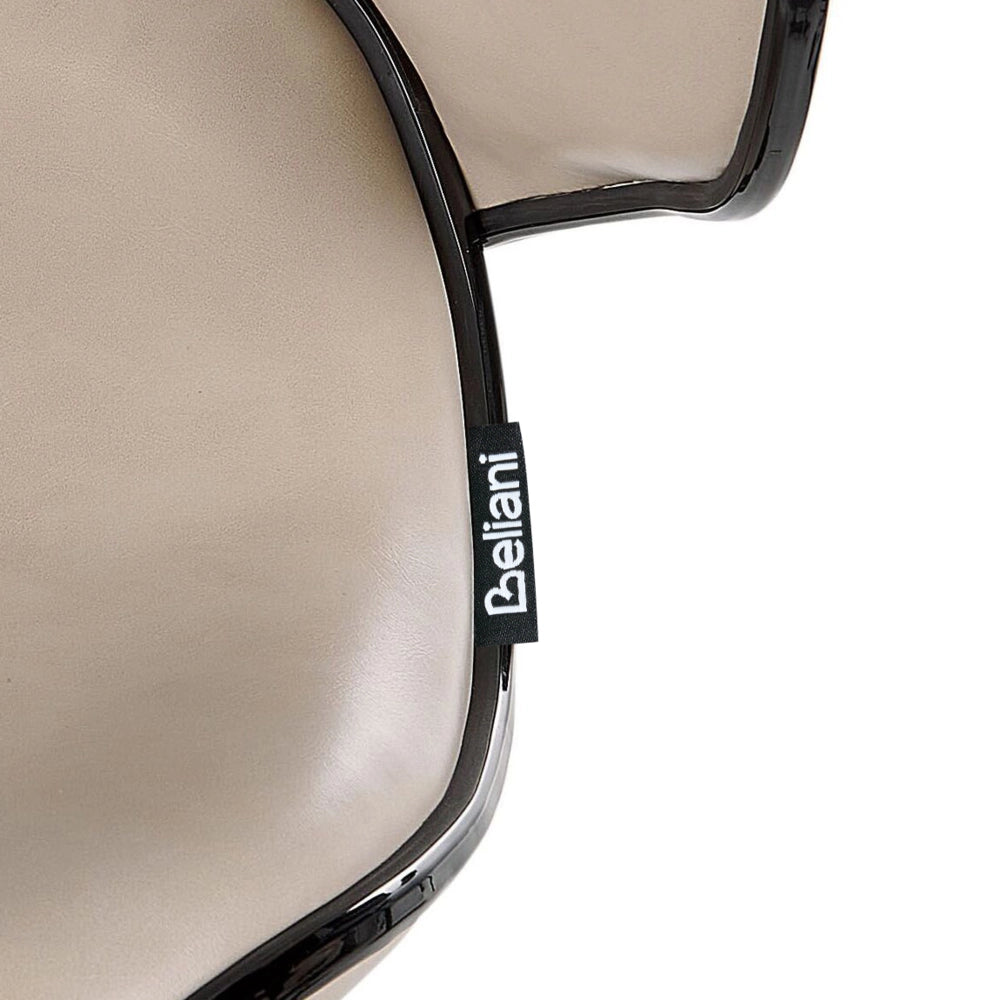 Set di 2 sgabelli moderni senza braccioli regolabili in altezza in ecopelle beige chiaro regolabile in altezza Glamour