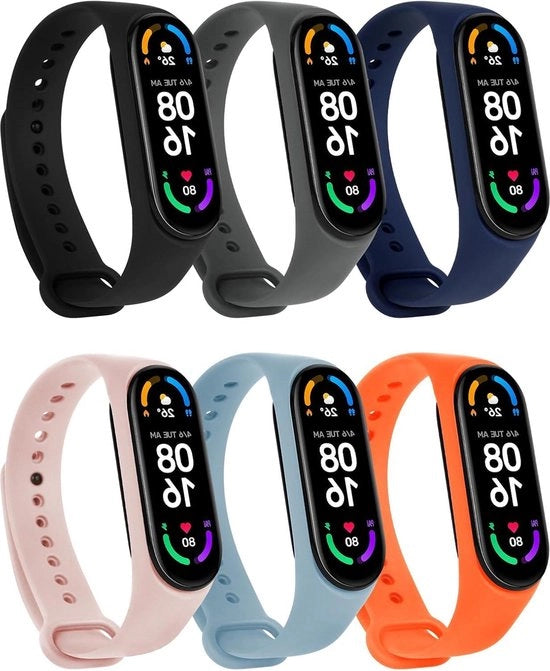 Orologio sostitutivo per bracciale Xiaomi Mi Band 7 6 5 4 3 - set di 1 2 3 20 pezzi - silicone/gevlochten/stainless steel - regolabile.