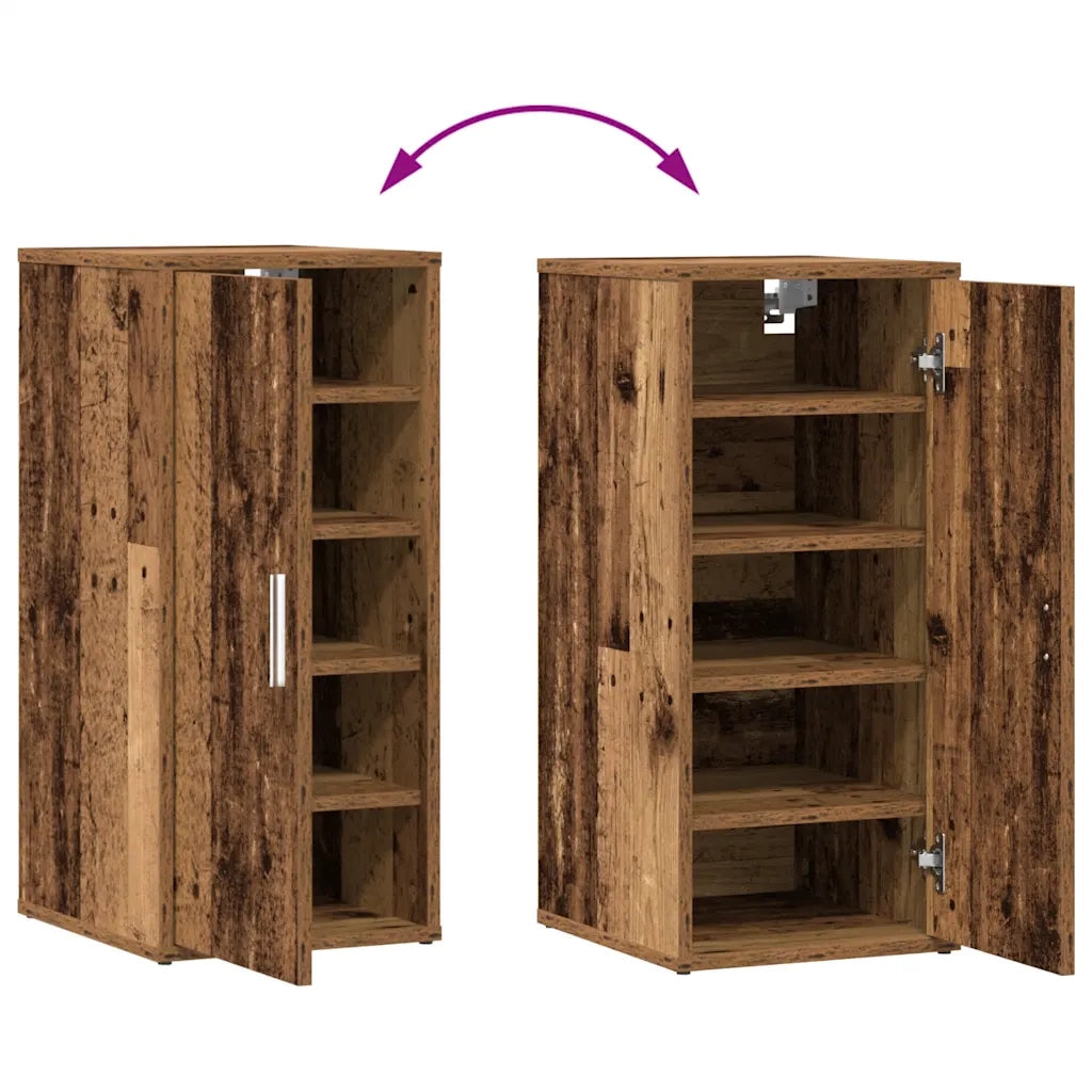 Scarpiera Legno Antico 32x35x70 cm in Legno Multistrato 856704