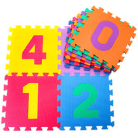 Tappeto Puzzle 10pz per Bambini Componibile Numeri Multicolore