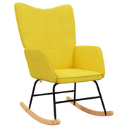 Sedia a Dondolo Giallo Senape in Tessuto CFW3097343