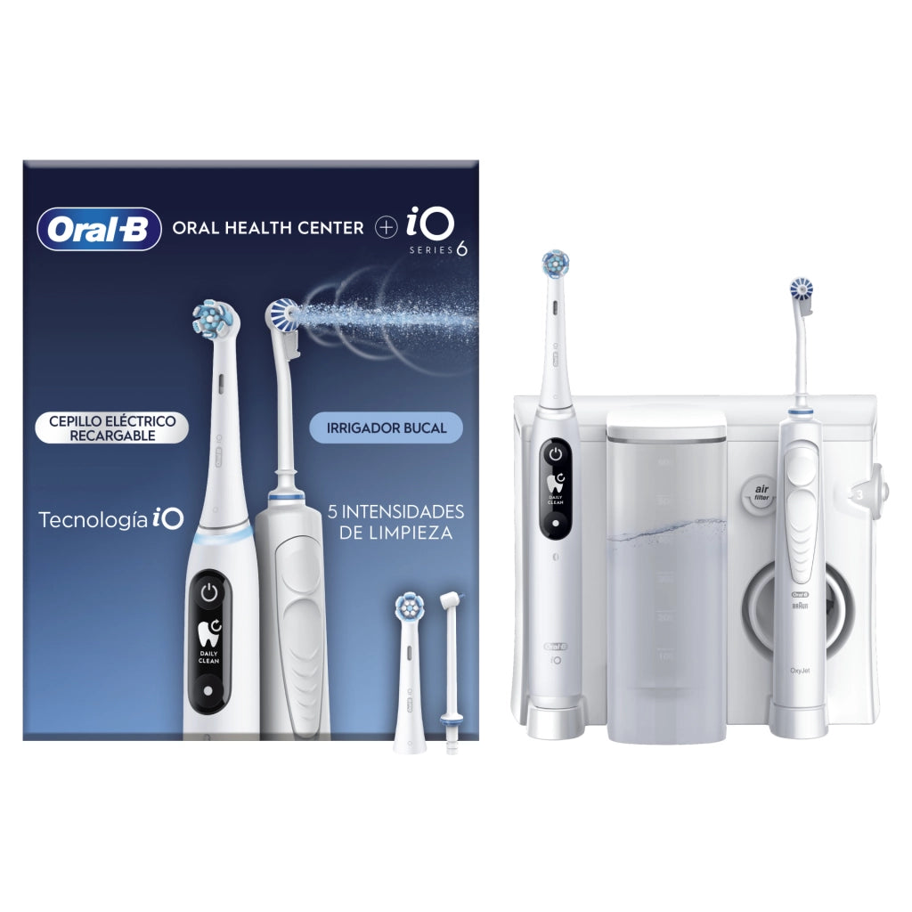Oral-b io6 & oxyjet adulto spazzolino rotante-oscillante bianco - O. C. + IO6 X1PZ