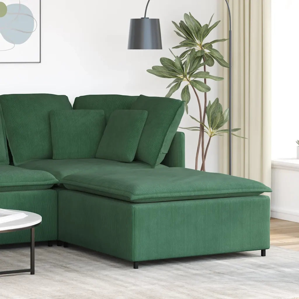 Modulo Poggiapiedi Divano Modulare Verde Scuro 100x100x48 cm 4104502