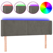 Testiera | Testata a LED Grigio Scuro 147x16x78/88 cm in Velluto