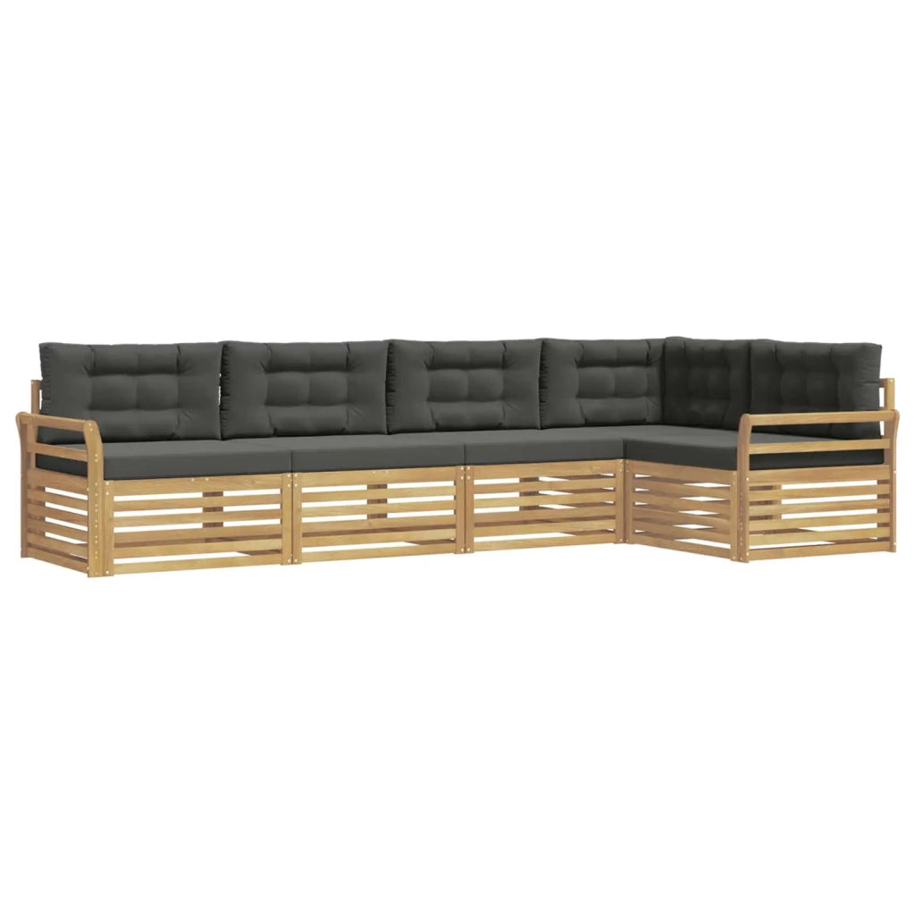 Set di divani da esterno 5 pcs Bianco e Antracite 3390487