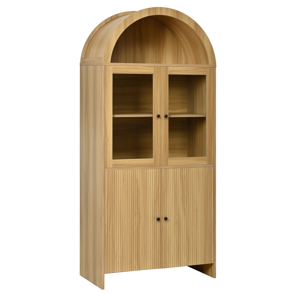 Credenza con Vetrina e Ante ¨C Xylo ¨C Bianco, Legno, Design Moderno