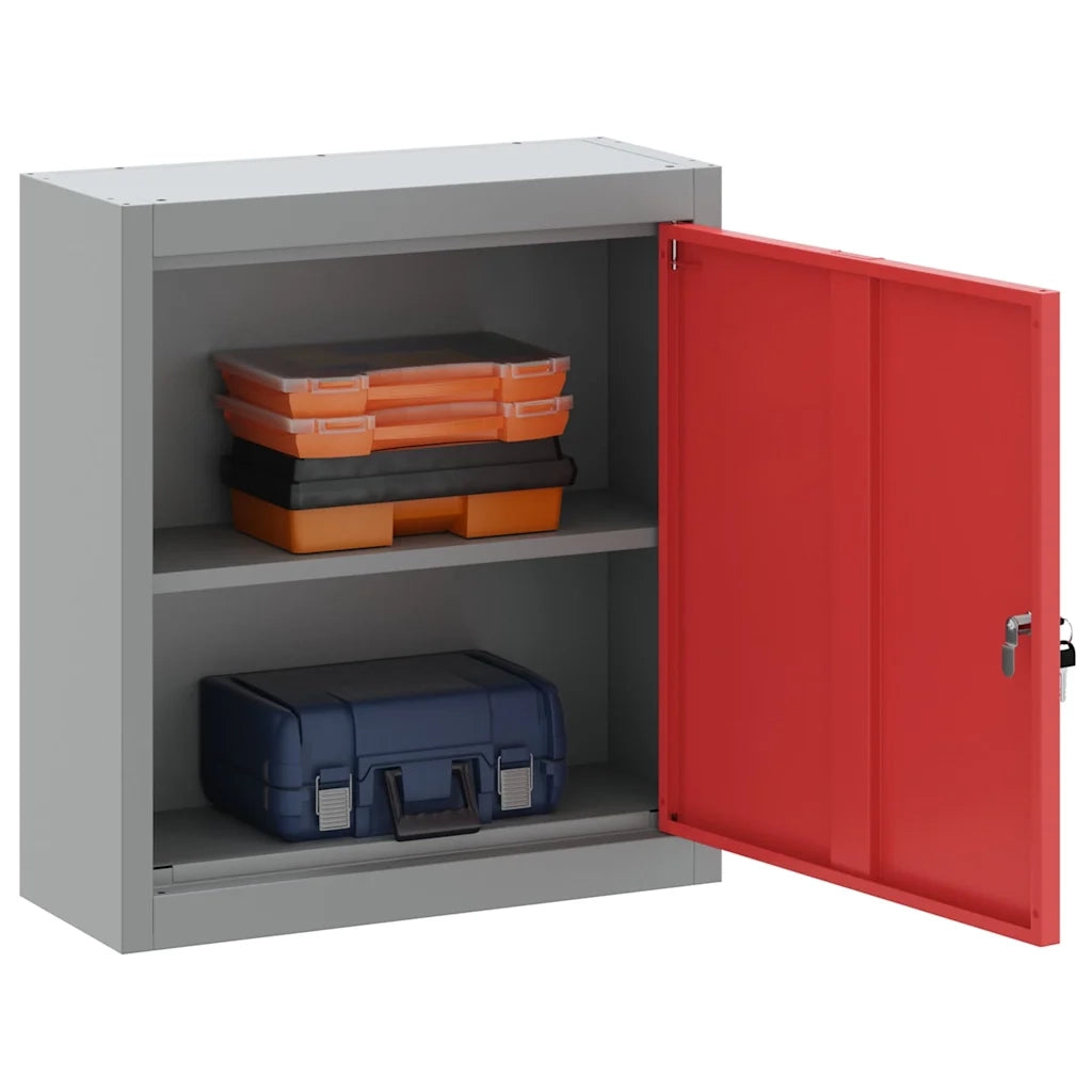Mobile per attrezzi con blocco Rosso e Grigio 50 x 20 x 55 cm CFW8677538