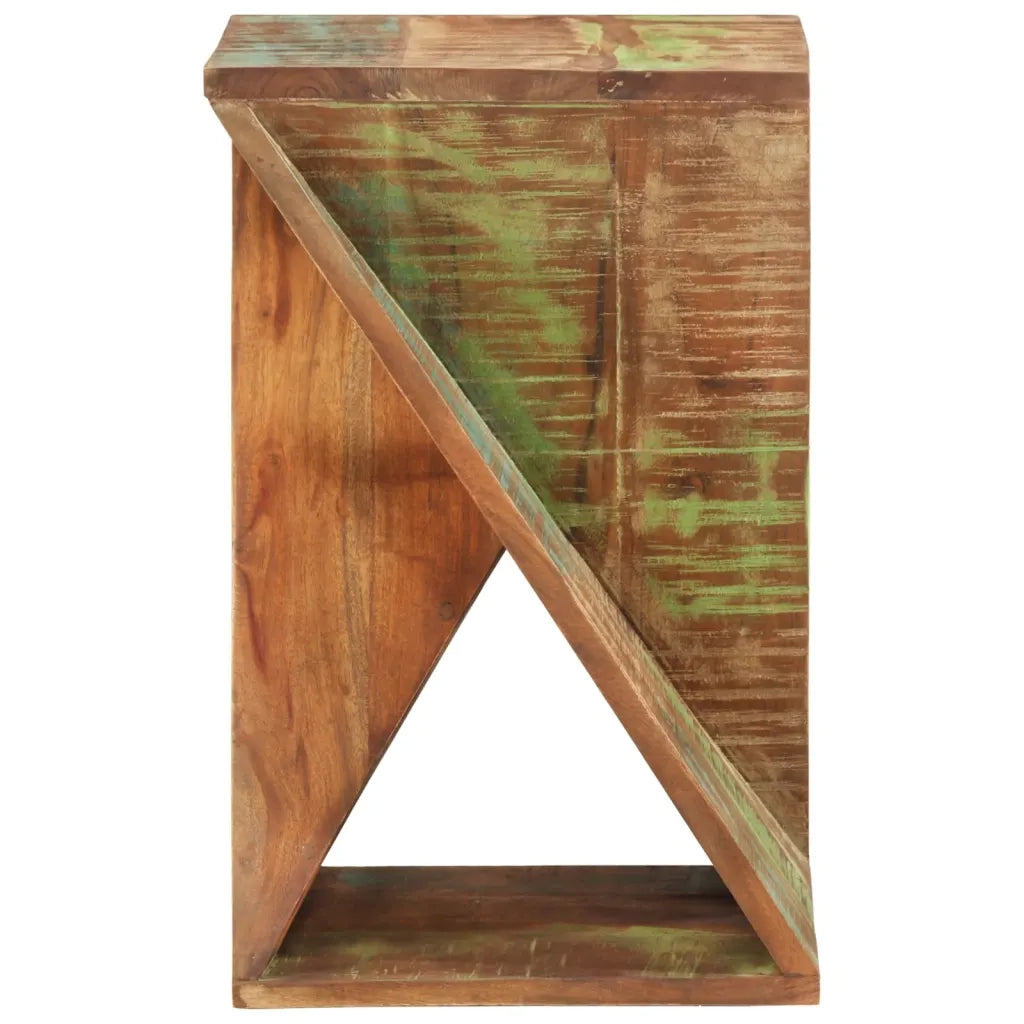 Tavolino | Tavolo laterale 35x35x55 cm in Legno Massello di Recupero