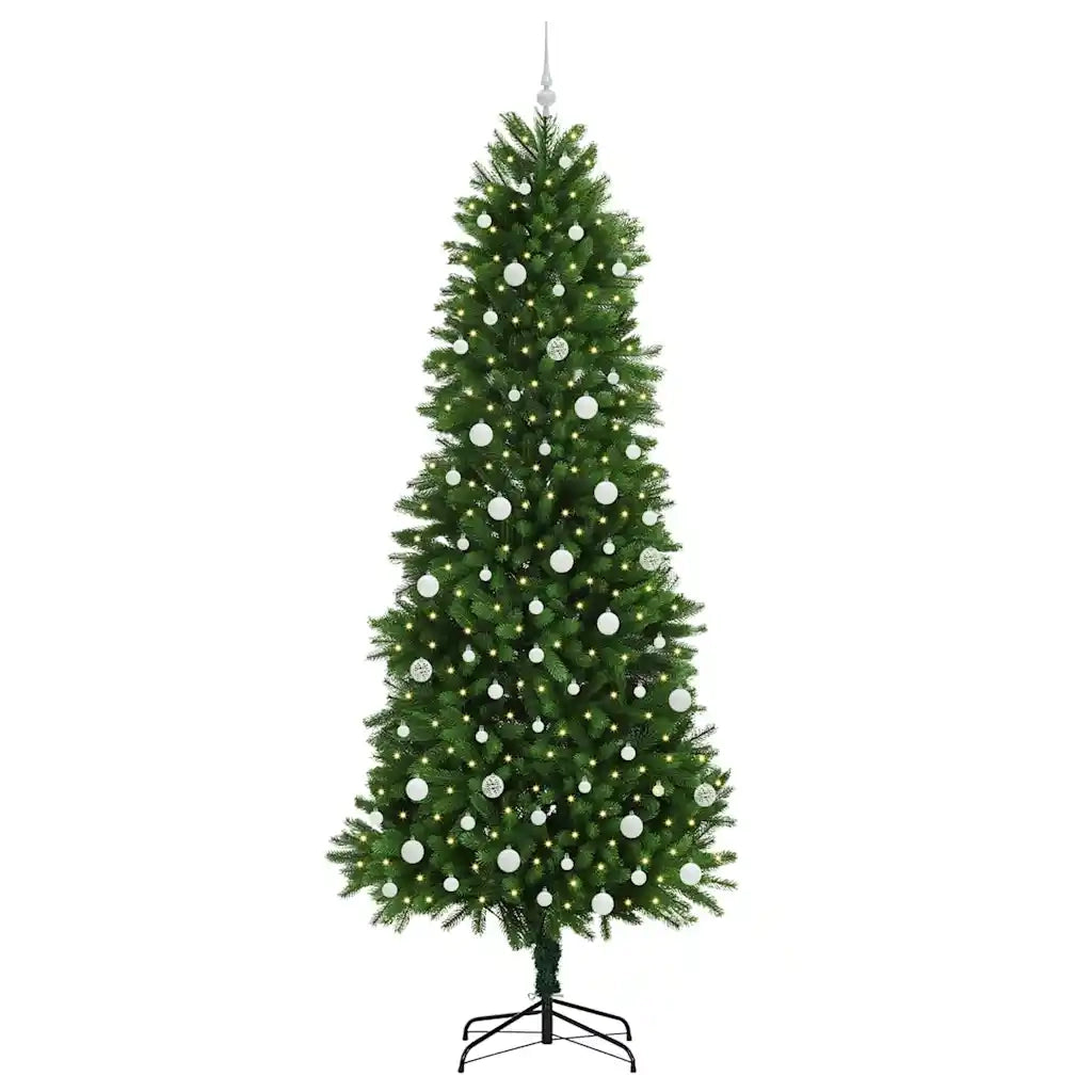 Albero di Natale | Decorazioni natalizie con 300 LED con supporto Verde 240 cm PE