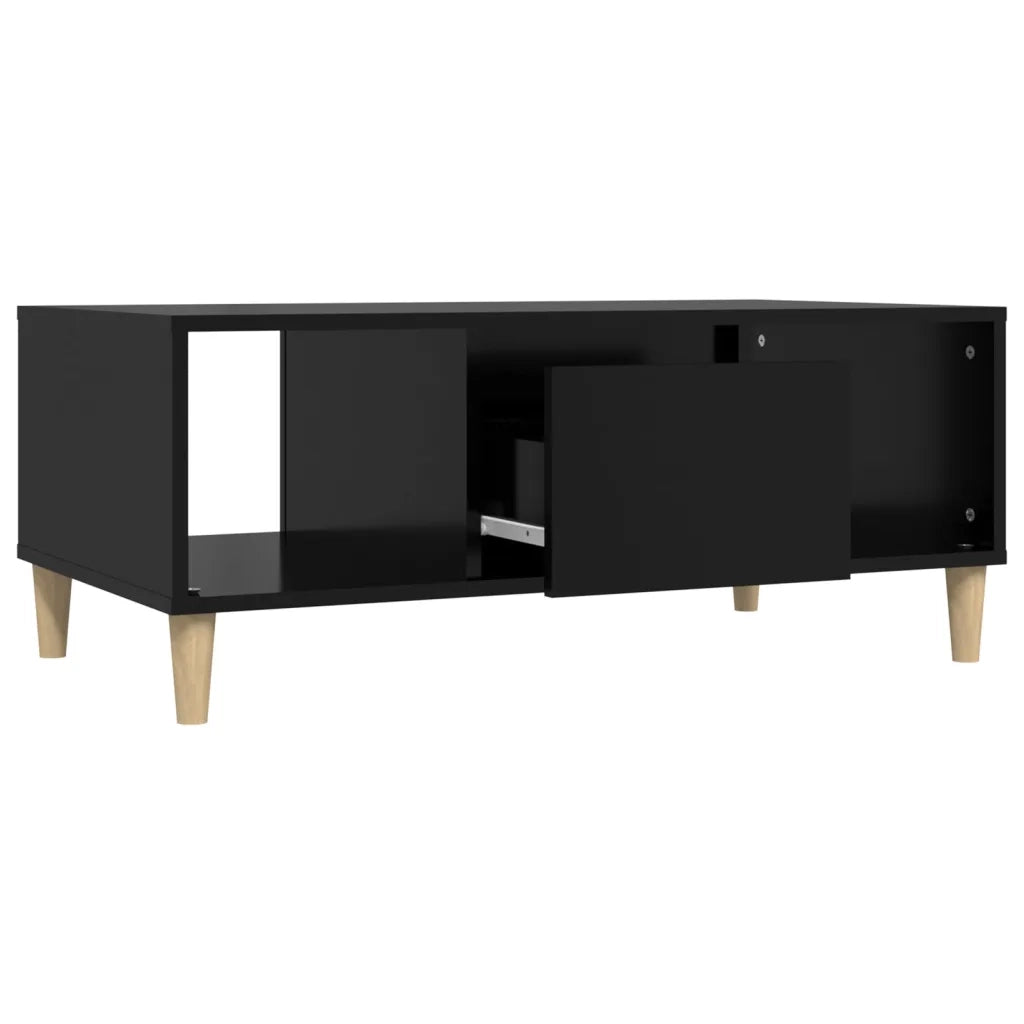 Tavolino da Salotto Nero 90x50x36,5 cm in Legno Multistrato 821061