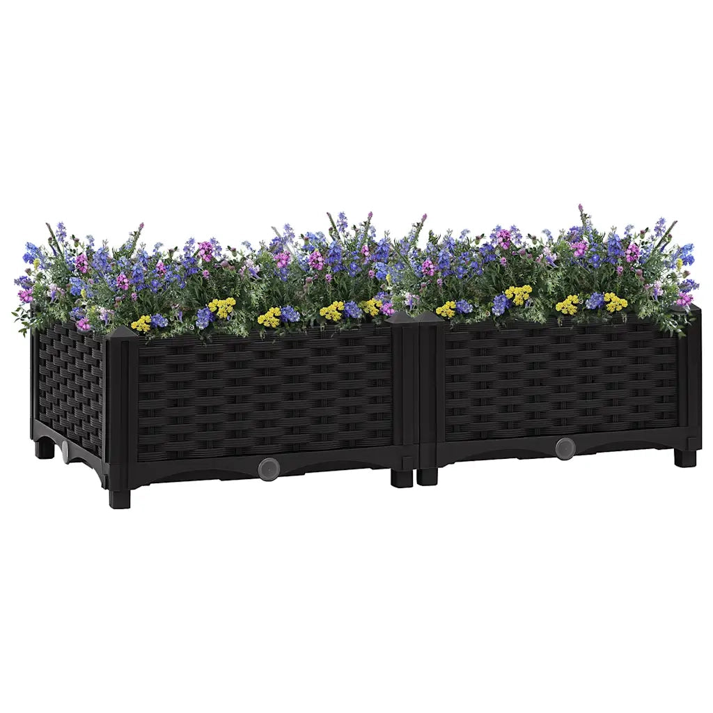 Fioriera | Cassetta per fiori | Vaso Rialzata 80x40x23 cm in Polipropilene
