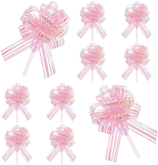 10 strisce di 4 pollici per decorazione di pacchi regalo, strisce di regalo rosse, grandi strisce di regalo, decorazioni per matrimoni, decorazioni per pacchi regalo