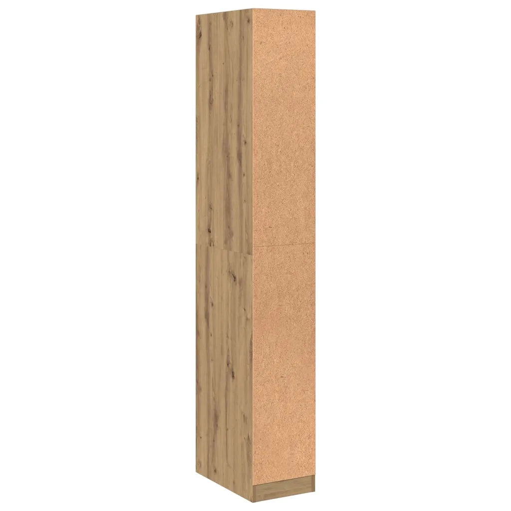 Armadio Rovere Artigianale 30x50x200 cm in Legno Multistrato