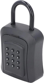 Cassaforte di Sicurezza con Chiusura a Combinazione - Conservazione delle Chiavi - Resistente all'Acqua - Montaggio alla Parete - Codice a 6 cifre - Adatto per Esterno - Nero - Cassaforte di Sicurezza con Blocco di Sicurezza