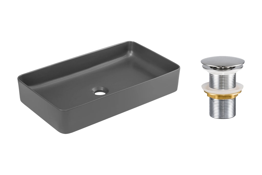 Set lavabo con tappo click-clack Lavabi da appoggio 60 x 1401 x 34 cm