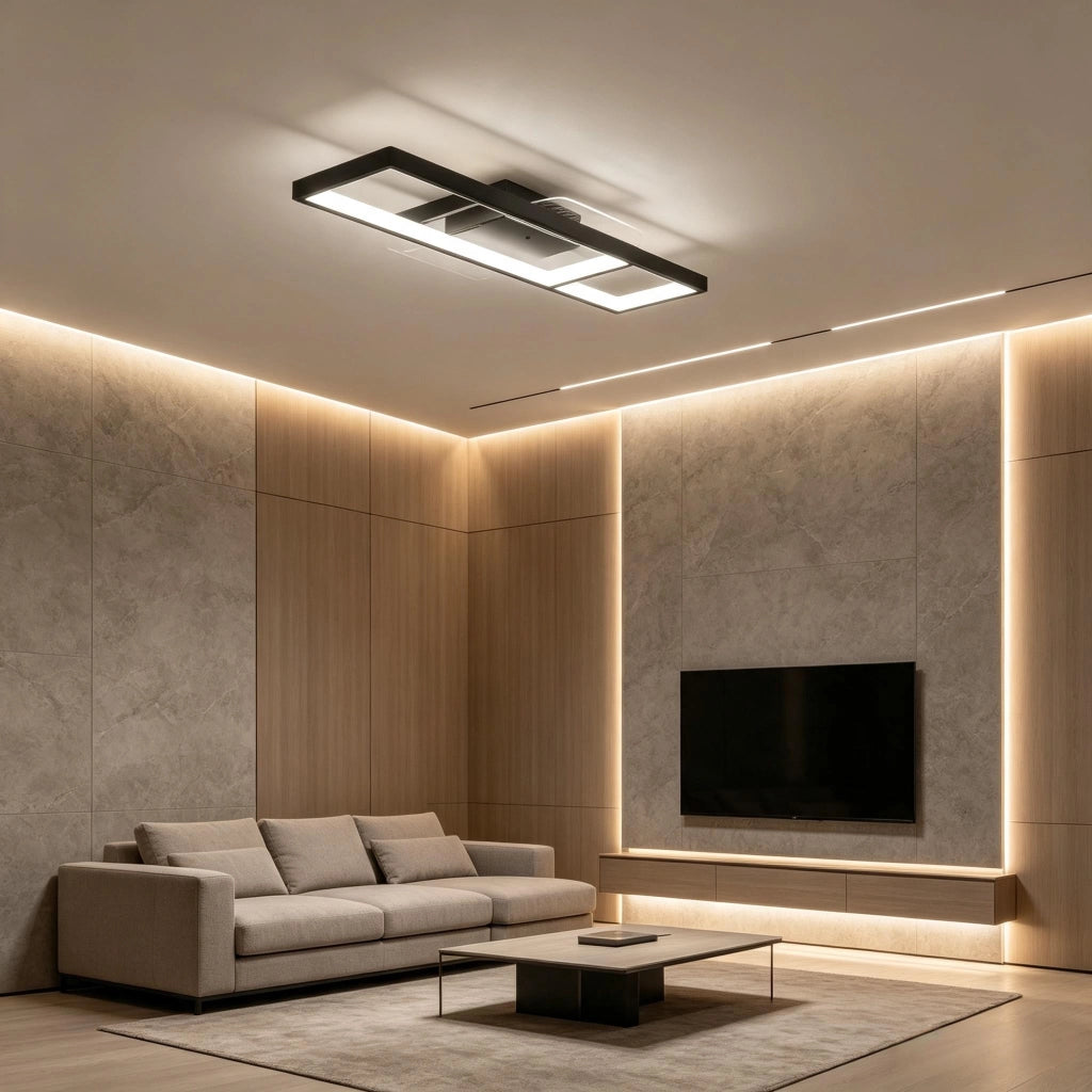 Plafoniera LED rettangolare da 43W, 70x30 cm, 3000¨C6000K, 4600LM con telecomando (solo con plafoniera LED)