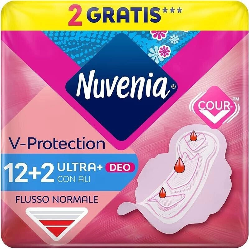 NUVENIA ASSORBENTE ULTRA SOTTILE DEO FRESH PROFUMATO CON ALI 14 PZ