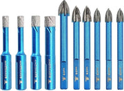Set di Trapano a Diamante - 1/4" * 25/16" 3/8" Trapano per Fori - 1/4" * 35/16" * 23/8" - Piatto di Cotto Marmo